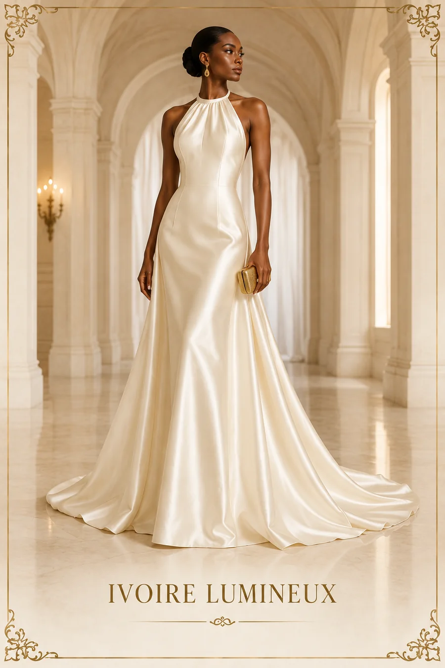 Inspiration de tenue Black Tie ivoire pour Madame