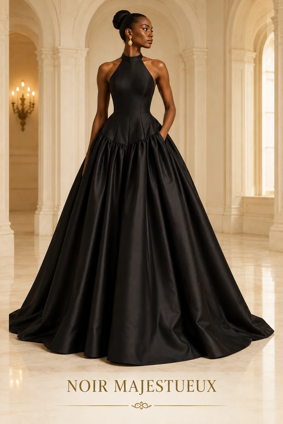 Inspiration de tenue Black Tie noire pour Madame
